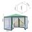 Tenda de Jardim Outsunny com Rede Mosquiteira Verde Poliéster 390 x 250 cm_1