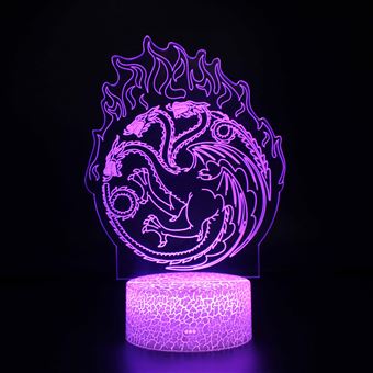 Lâmpada 3D HSMY | Infantil | Multicolorido com Controlo Remoto | Game of Thrones | 754 - 1