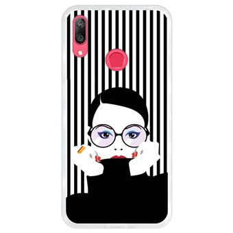 Capa Hapdey para Huawei Y7 2019 - Y7 Prime 2019 Design Mulher Pop Art em Silicone Flexível e TPU