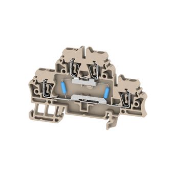 Blocos de Terminais de Duplo Nível Weidmüller ZDK 2.5/R/2 | Bege - 1