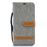Capa PU Magunivers colorido sortido tecido jeans stand cinza para Samsung Galaxy A50_1