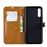 Capa PU Magunivers colorido sortido tecido jeans stand cinza para Samsung Galaxy A50_3