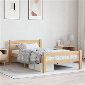 Estrutura de Cama vidaXL 90x200 cm pinho maciço - 1