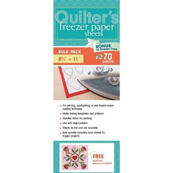Quilters Freezer Paper Sheets, Bulk Pack 70 Sheets, 812 X 11 - 1