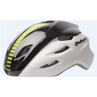Capacete Polisport Aero R - Branco Fosco/Preto/Amarelo Flúor - 1