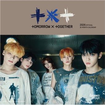TXT OFFICIAL | 2026 7 x 14 Inch (Hanging) Monthly Mini Wall Calendar | BrownTrout | K-Pop Korean Boy Band Temptation - 1
