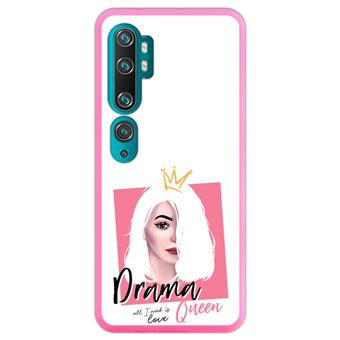 Capa Hapdey para Xiaomi Mi Note 10 - Note 10 Pro - CC9 Pro | Silicone Flexível em TPU | Design Rainha Drama, tudo que você precisa é amor - Rosa