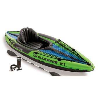 Caiaque Intex K1 | Azul, Verde, Cinzento - 1