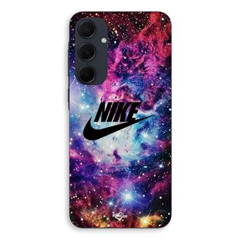 Capa Maniacase para Samsung Galaxy A35 | Nike logótipo preto estiloso Rosa Vivo Violeta Azul - 1