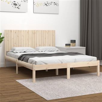 Estrutura de Cama vidaXL | 200x200 cm | Madeira de Pinho Maciça - 1