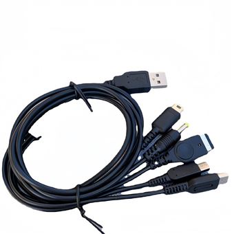 Cabo de carregamento USB 5 em 1 V-REEL para PSP | Wii U GamePad | GBA SP | NDSL | 3DS - 1