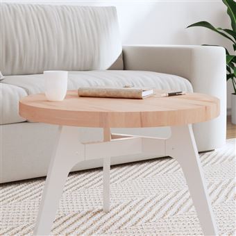 Tampo de mesa redondo vidaXL | Ø60x4 cm | madeira de faia maciça - 1