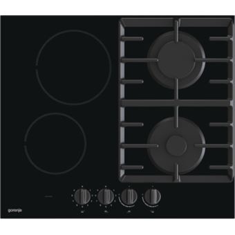 Placa Mista Gorenje GCE691BSC | 60 cm | 4 Zonas | Preto - 1