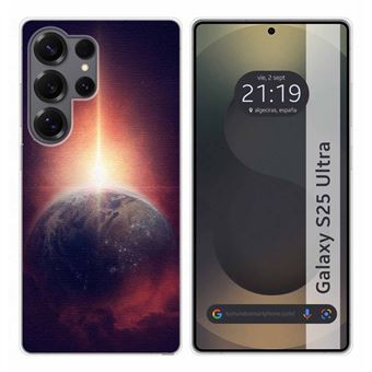 Capa TUMUNDOSMARTPHONE de silicone para Samsung Galaxy S25 Ultra 5G Desenhos de design da Terra - 1
