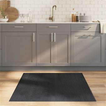 Tapete retangular vidaXL | 100x100 cm | bambu cinzento - 1
