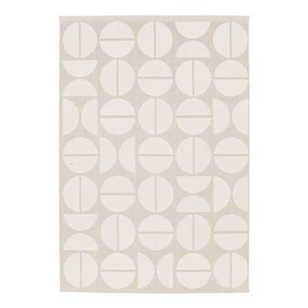 Tapete sweeek | interior/exterior | padrões geométricos creme | bege - 1