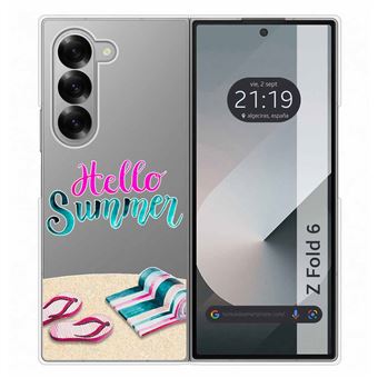 Capa rígida transparente TUMUNDOSMARTPHONE para Samsung Galaxy Z Fold 6 5G design desenhos de verão - 1