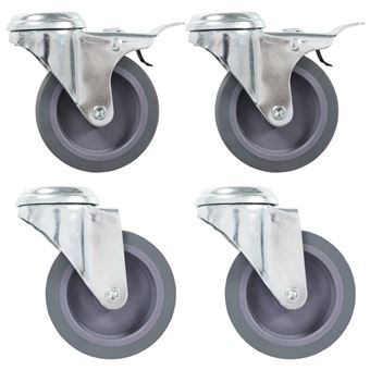 Rodas Giratórias vidaXL com furo roscado 4 Peças 75 mm - 1