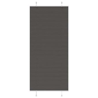Plissada Cega vidaXL | Preto |  95x200 cm | Largura Tecido 94,4 cm | Poliéster - 1