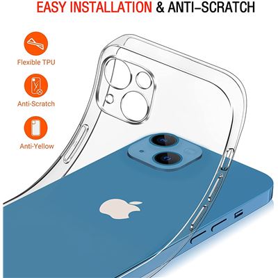 Capa iPhone 13 MUVIT Shockproof Transparente/Preto