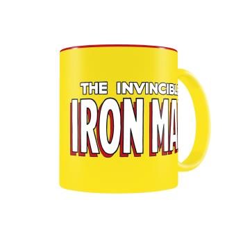 Caneca SD Toys Iron Man Logo Yellow Vermelho Marvel Comics