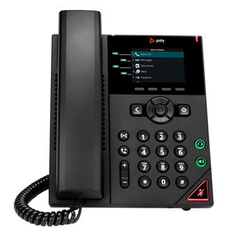 Ip Phone HP Poly Telefone IP Poly VVX 250 de 4 linhas e com PoE | Preto - 1