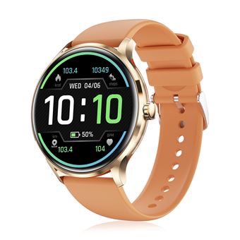 Smartwatch DAM QS80 | Chamadas BT | Notificações push | Monitor esportivo e de saúde | termômetro | 4,4x1,1x3,7 cm - Laranja - 1