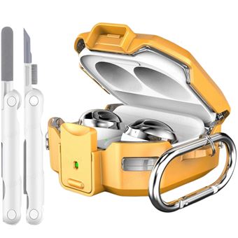 Kit limpeza e Capa estojo robusta Antiimpacto para Samsung Galaxy Buds 2 pro | Amarelo - 1