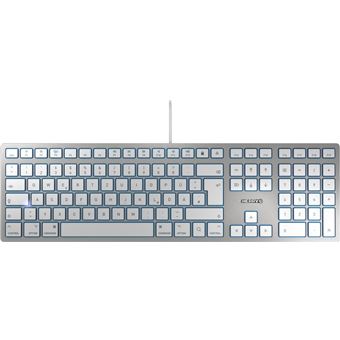 Teclado com Fios CHERRY KC 6000 SLIM FOR MAC | Idioma: Inglês US | Prateado - 1