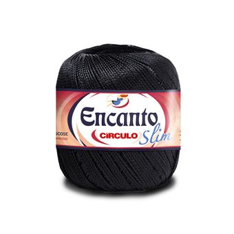 Fio de Crochet Circulo Encanto Slim | 100G | Preto - 1