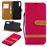 Capa PU Magunivers colorido sortido tecido jeans stand vermelho para Samsung Galaxy A50_0