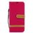 Capa PU Magunivers colorido sortido tecido jeans stand vermelho para Samsung Galaxy A50_1