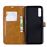 Capa PU Magunivers colorido sortido tecido jeans stand vermelho para Samsung Galaxy A50_3