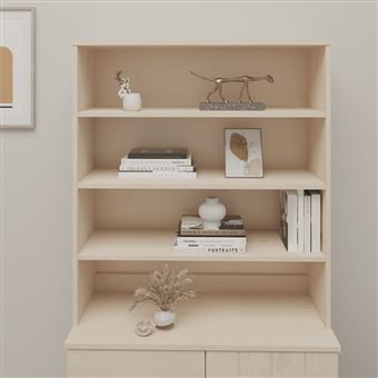 Topo para móvel alto vidaXL 90x30x100 cm pinho maciço castanho-mel - 1