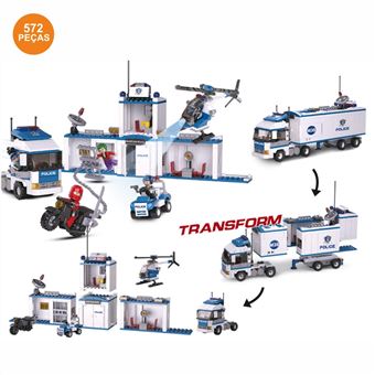 Blocos de Montar Div Policia 572 Peças - 1