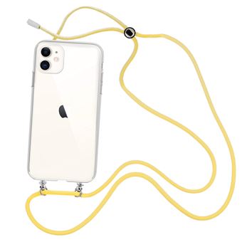 Capa Cristal com Fio Cordão Antiimpacto Amarelo para Iphone 12 Mini - 1