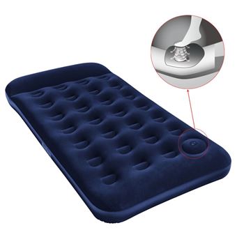 Colchão Insuflável Ondulado Bestway e Bomba de Pé 188x99x28cm