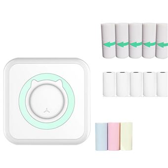 Mini Impressora Portátil Dishiqing | Bluetooth | Compatível com iOS e Android - Branco - 1