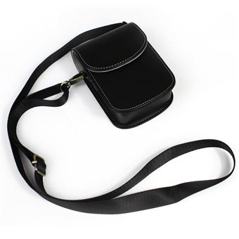 Capa PU Magunivers para Câmera Canon Ricoh Sony Olympus com Alça de Ombro - Preto - 1
