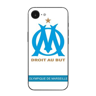 Capa Maniacase para Iphone 16E | Logotipo Om Olympique de Marseille Fundo Branco - 1