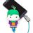 Power Bank Thumbs Up 1002494 2500 mAh Verde, violeta, Branco_1