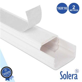 Calha Técnica Solera Pvc Com Adesivo 16X16Mm 182Mm² 2M - 1