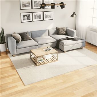 Tapete de pelo curto vidaXL OVIEDO | 200x280 cm | bege - 1
