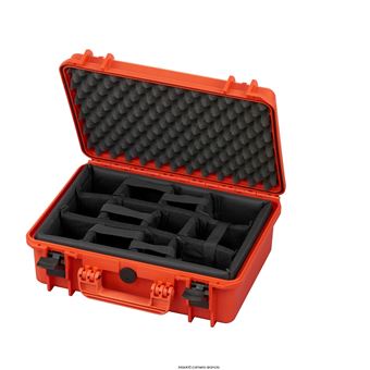 Mala Rígida com Divisões Plastica Panaro MAX430CAM - Laranja - 1