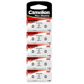 Pilhas Botão Alcalinas Camelion AG0 LR521 - BP10 | Pack 10 - 1