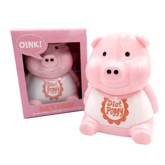 Porquinho Observador de Dieta OOTB com Alerta, Sensor de Luz e Som | Ideal para Frigoríficos - Rosa - 1