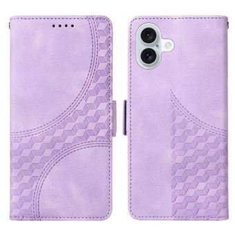 Capa FLOODKING para iPhone 16 | Design Acolchoado | Couro PU Premium | Roxo - 1