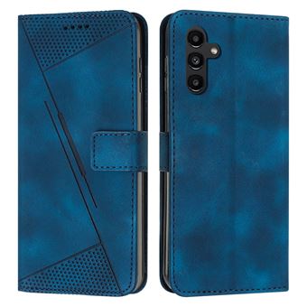 Capa FOXDOCK para Samsung Galaxy A05S | Pele | Flip | 3 Compartimentos para Cartões | Azul - 1