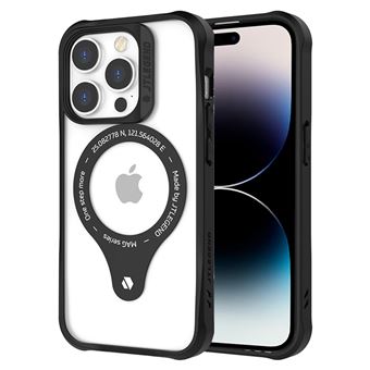 Capa e TPU à prova de queda, com moldura de câmera, compatível com carregamento sem fio Magunivers para iPhone 14 Pro - preto - 1