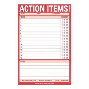Knock Knock Action Items Pad - 1
